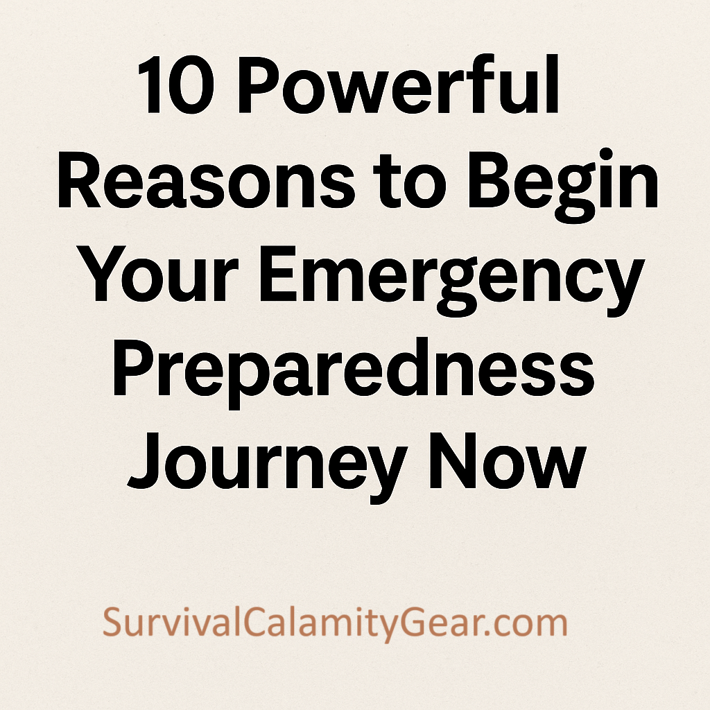 10 Powerful Reasons to Begin Your Emergency Preparedness Journey Now