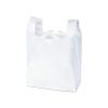 Pack of 500 White T-Shirt Plastic Bags 18 x 8 x 28. Ultra Thin Carry-Out Bags 18x8x28. Thickness 0.65 mil. Unprinted Shopping Grocery Bags. Handled Po