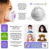 Dust and Particle Masks. Pack of 50 Disposable Respirator with Elastic Strap Dust and Filter Safety Masks for Non-Toxic Dust, Pollen, Danger, sawdust