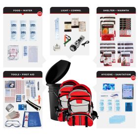 Bucket Survival Kit (Option: 10 People)