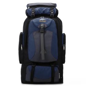70L Hiking Camping Backpack, Hunting Climbing Backpack for Outdoor, Backpack Water Resistant, Tactical Backpack (Color: Dark blue)