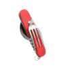 Stainless Steel 6-in-1 Multi-Tool Cutlery Set, Folding Pocket Knife with Fork, Spoon, Can Opener, Corkscrew, and Bottle Opener